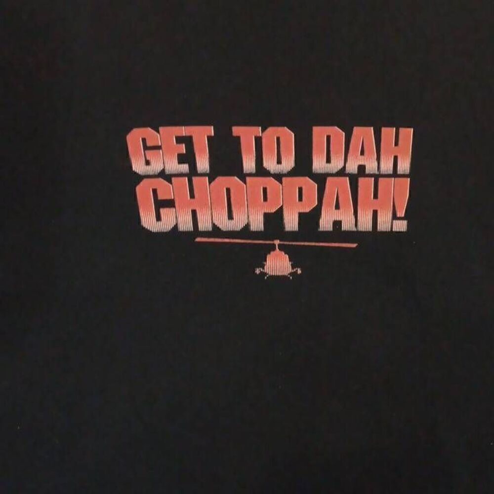 Get To Dah Choppah Tshirt Men's 3X  Brand: Teepublic Size: 3X  PTP 27.5" Length